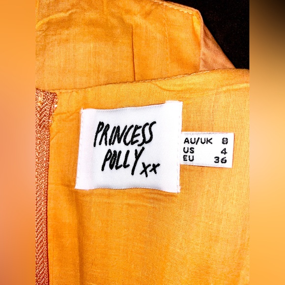 Princes Polly Bonnie orange crop bustier corset top size 4 - Picture 6 of 6